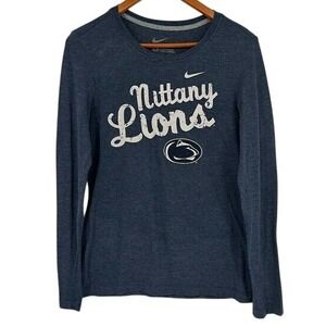 PSU Penn State Nittany‎ Lion's Long Sleeve T-Shirt Women's Size Large Slim Fit